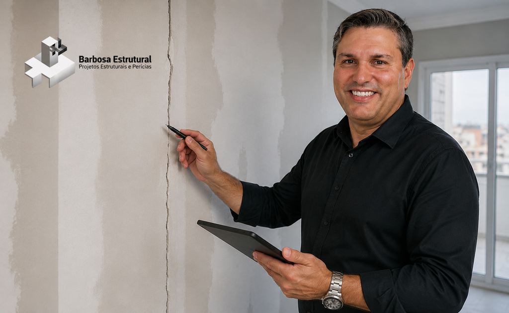 rachadura vertical em drywall